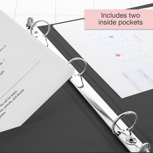 1", 3-ring View Binder (12 per unit), #3137,-WH (J-17)