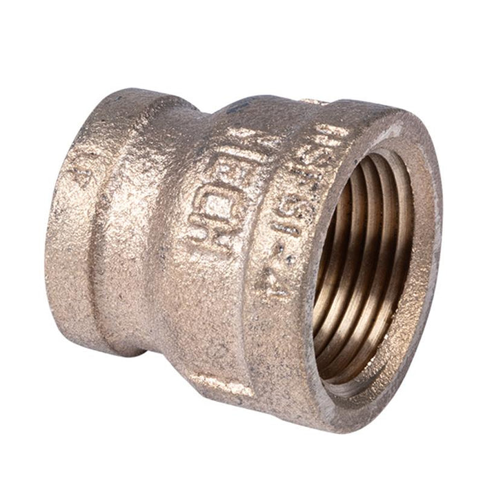 1" x 3/4" Lead Free Reducing Brass Coupling