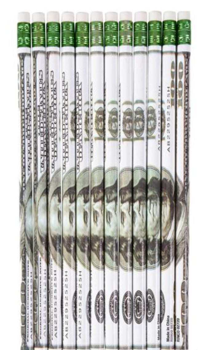 $100.00 BILL PENCILS (72 per unit), #1198 (C-3)