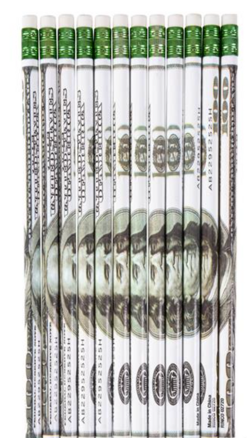 $100.00 BILL PENCILS (72 per unit), #1198 (C-3)