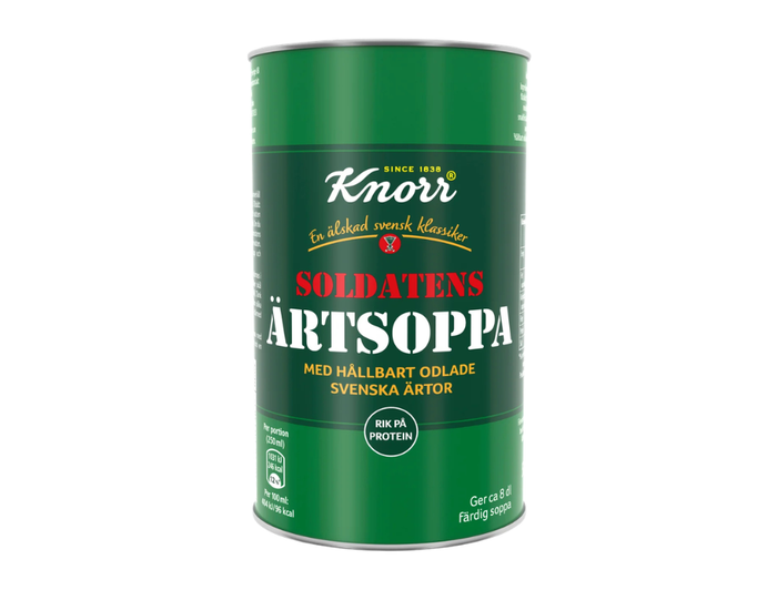 2 Cans of Knorr Soldatens Ärtsoppa 540g (19.05 oz) – Authentic Swedish Yellow Pea Soup – Serves 8 dl