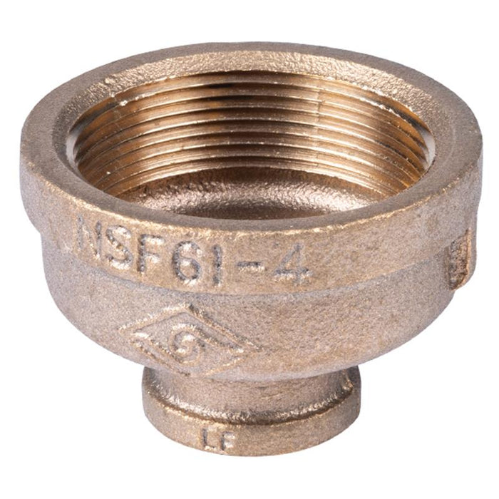2" x 3/4" Lead Free Reducing Brass Coupling