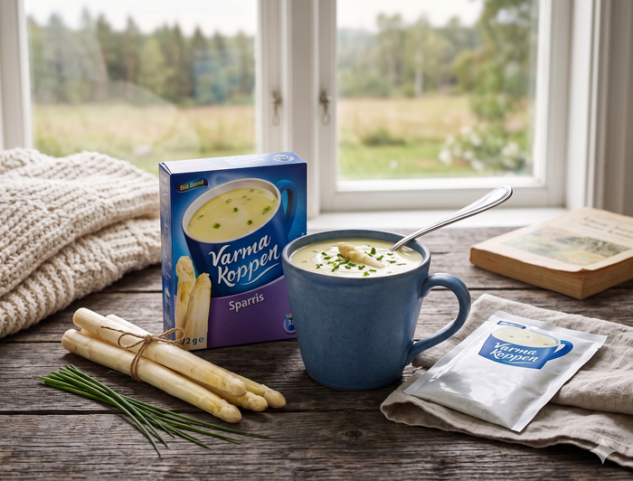 3 packs of Blå Band Varma Koppen Asparagus Soup Mix 72g (2.53 oz) – Creamy Swedish Instant Asparagus Soup