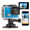 4K Ultra HD Action Camcorder, Slow-Mo, WiFi, Blue, 2" LCD, 160° Wide Angle