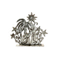 Celebration of stars nativity handmade recycled steel drum Haiti — fair trade Christmas display boutique