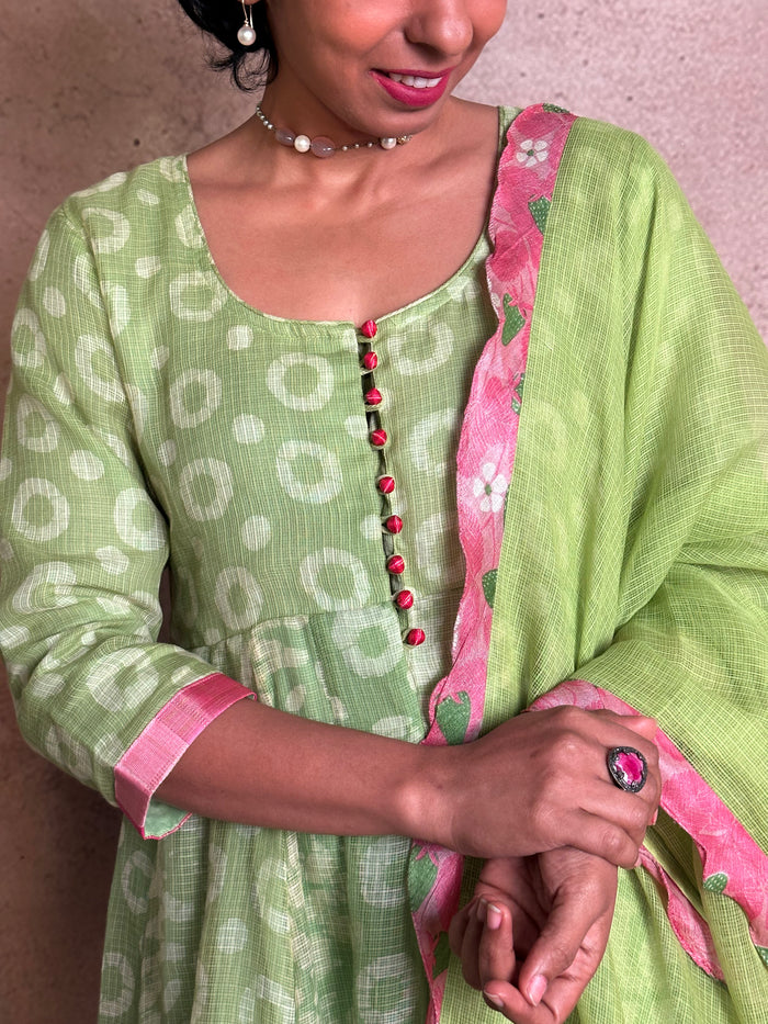 Green Kota Kalidar Set