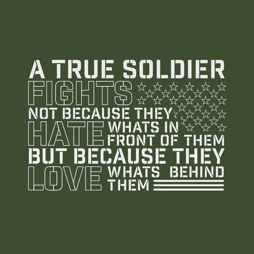 "A True Soldier" Flag Hoodie - Green