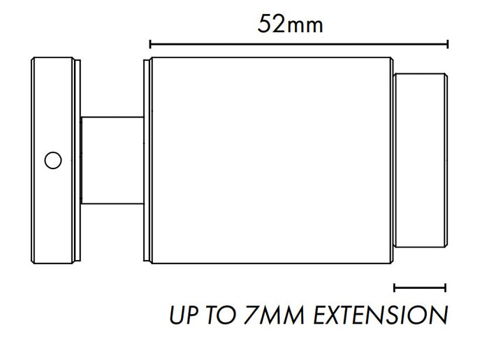 Adjustable Glass Standoff - 38mm Diameter Cap with 45mm Body - Image 7