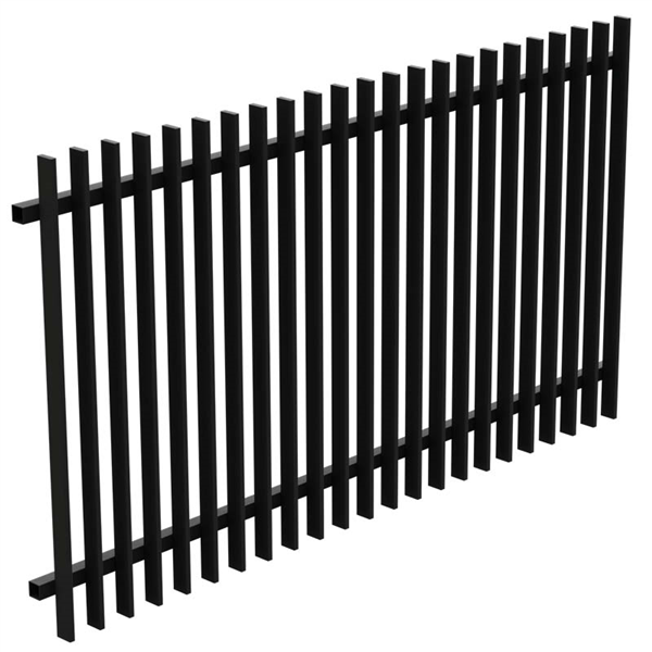 Aluminium Blade Pool Fence Panel - PANEL - 2200Wx1200H - Black - Image 1