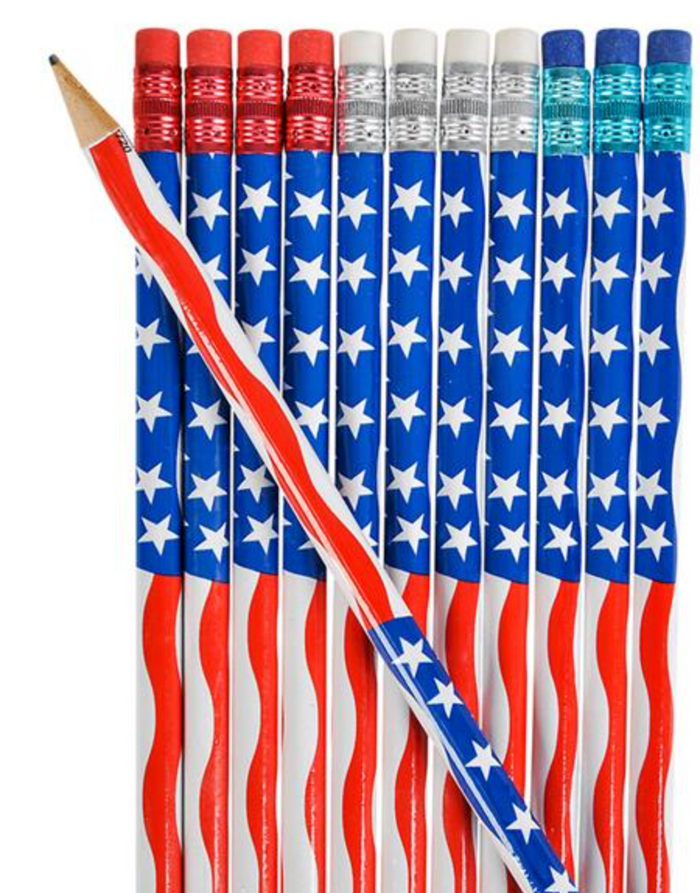 AMERICAN FLAG PENCIL (72 per unit), #1240 (D-59)