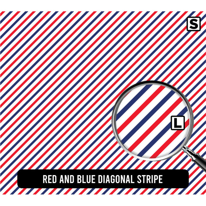 Red and Blue Diagonal Stripe