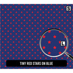 Tiny Red Stars on Blue