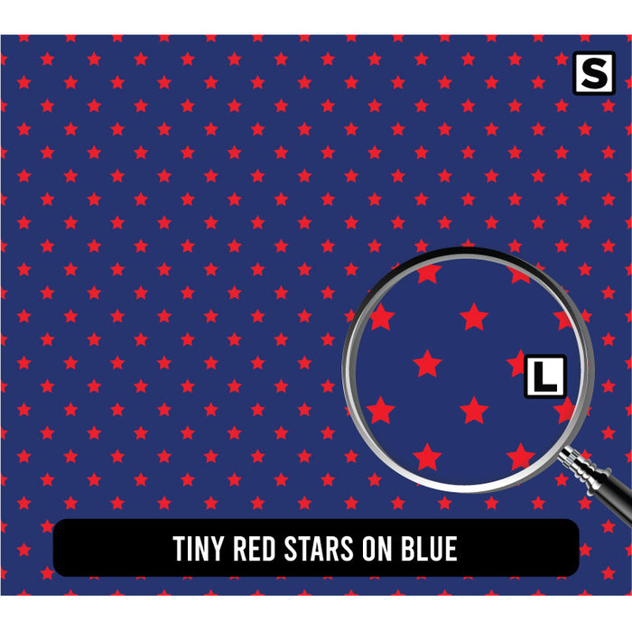 Tiny Red Stars on Blue