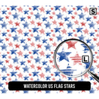 Watercolor US Flag Stars