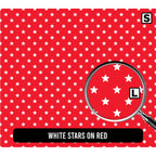 White Stars on Red