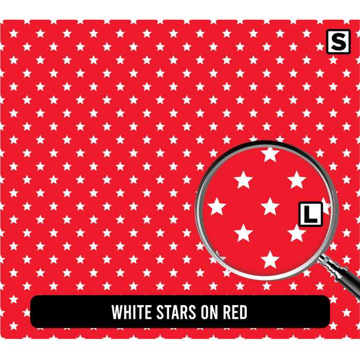 White Stars on Red
