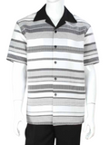 Apollo King Royal Diamond Black and White Striped Classic Fit Walking Suit