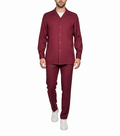 Apollo King Royal Diamond Burgundy Textured Classic Fit 2 Piece Walking Suit