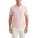 Atica Peach Dress Collar Short Sleeve Cotton Stretch Performance Polo Shirt