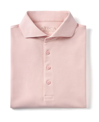 Atica Peach Dress Collar Short Sleeve Cotton Stretch Performance Polo Shirt