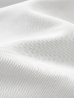 Atica Solid White Dress Collar Short Sleeve Cotton Stretch Performance Polo Shirt