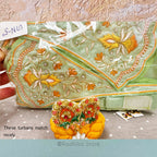 Autumn Dance - Light Sea Green - Silk - Gaura Nitai Deity Outfit