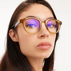 Barner Andy Glossy Glasses - Olive Combi