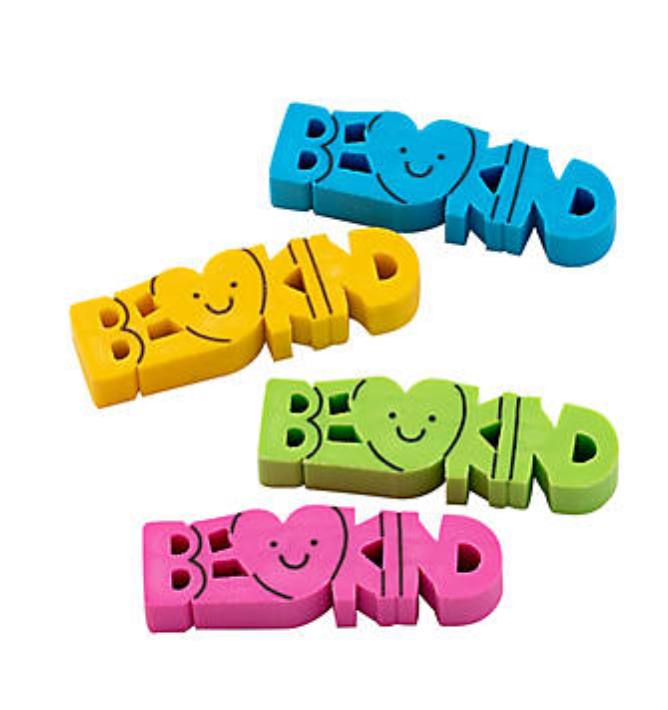 "Be Kind" Word Erasers (24 per unit) #13953043, F-28