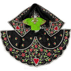 Bhakti Lata Bija - All Silk - Black with Green Choli and Kurta - Radha Krishna Deity Outfit