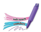 BIC Soft Feel Fashion Ink RT Ballpoint Pen w/Grip, 2 Pack, (12/2 packs per), K-4