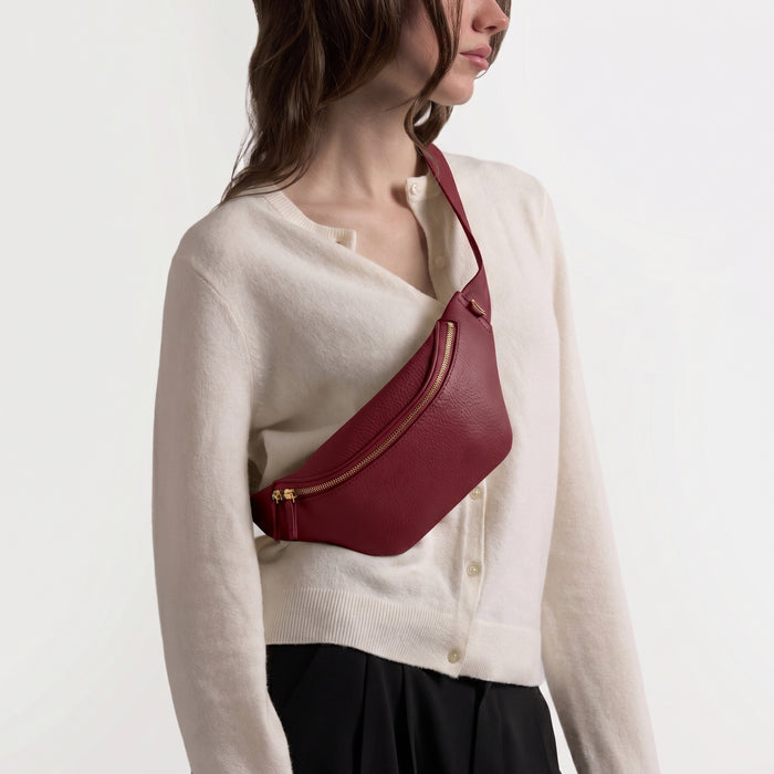 Blake Slim Belt Bag Garnet Red