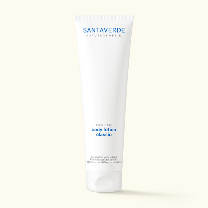 Santaverde Body Lotion Classic 150 ml – Aloe Vera Naturkosmetik Körperlotion für intensive Feuchtigkeitspflege, weiße Tube