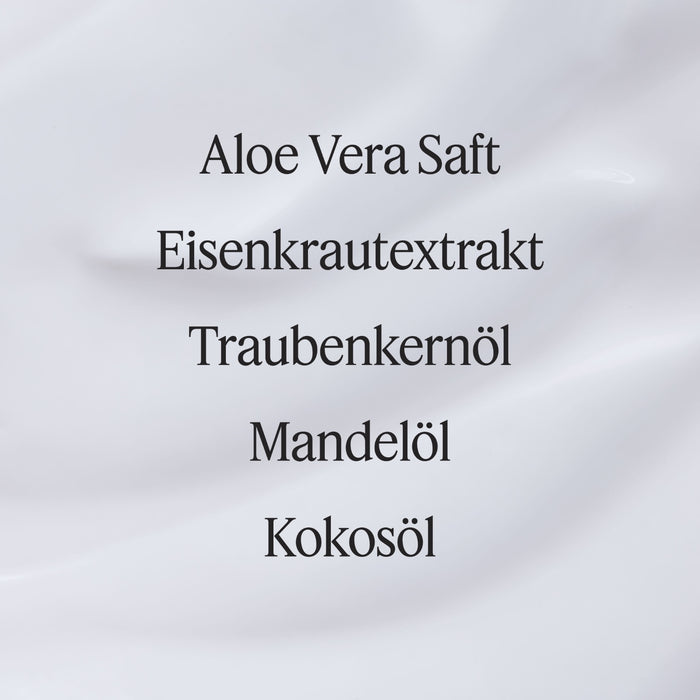 Santaverde Body Lotion Classic – Texturbild der feuchtigkeitsspendenden Naturkosmetik-Körperlotion mit Aloe Vera, Mandelöl, Eisenkrautextrakt und Traubenkernöl