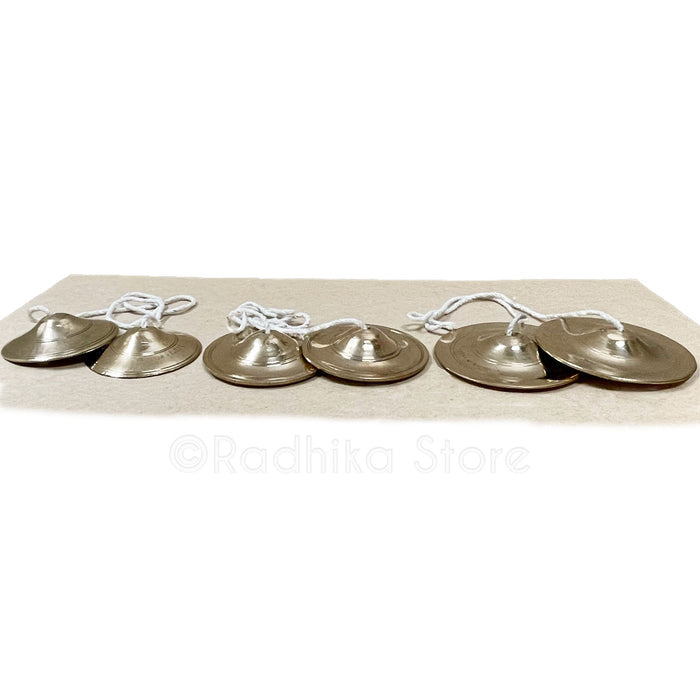 Brass Kartals With High Shine Finish - Hand Cymbals - Choose - 2.5-3-3.5 Inch-