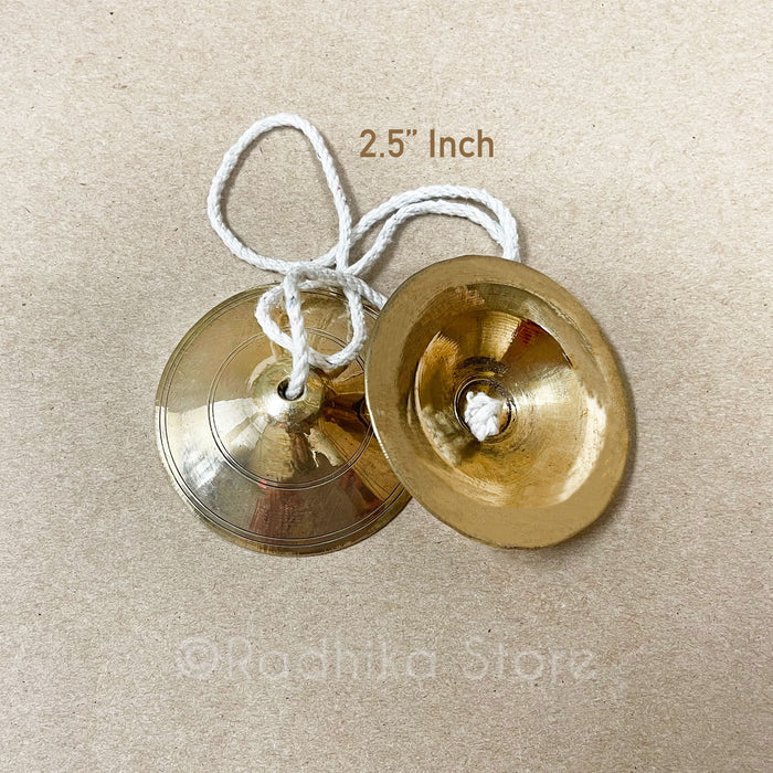 Brass Kartals With High Shine Finish - Hand Cymbals - Choose - 2.5-3-3.5 Inch-