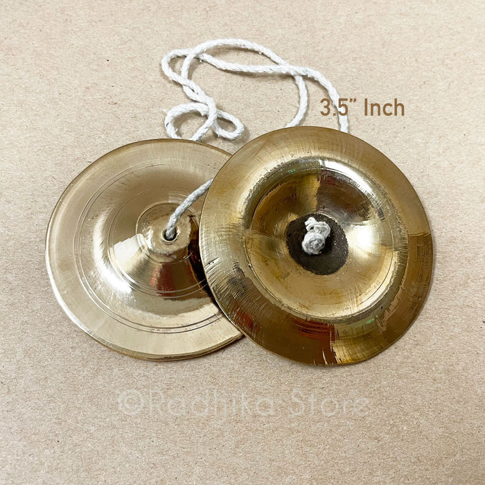 Brass Kartals With High Shine Finish - Hand Cymbals - Choose - 2.5-3-3.5 Inch-