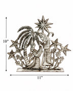 Haitian metal art celebration stars nativity theatrical — wholesale church gift shop fair trade premium