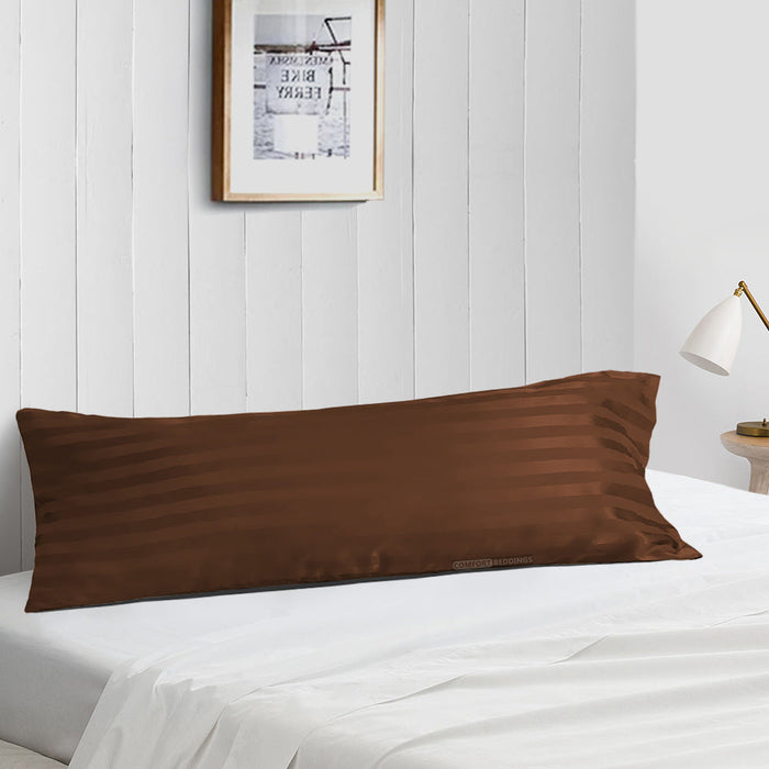 Chocolate stripe 20x54 Body Pillow covers