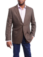Arthur Black BLAZERS Arthur Black Classic Fit Brown Mini Check Two Button Wool Blazer Sportcoat
