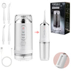 Collapsible Telescopic Portable Water Flosser with Nozzle Storage & 3 Modes