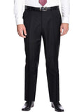 black classic fit flat front washable dress pants