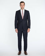 Creativo Slim Fit Solid Navy Blue Two Button Suit Jacket Blazer - The Suit Depot