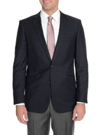 navy blue two button men's blazer