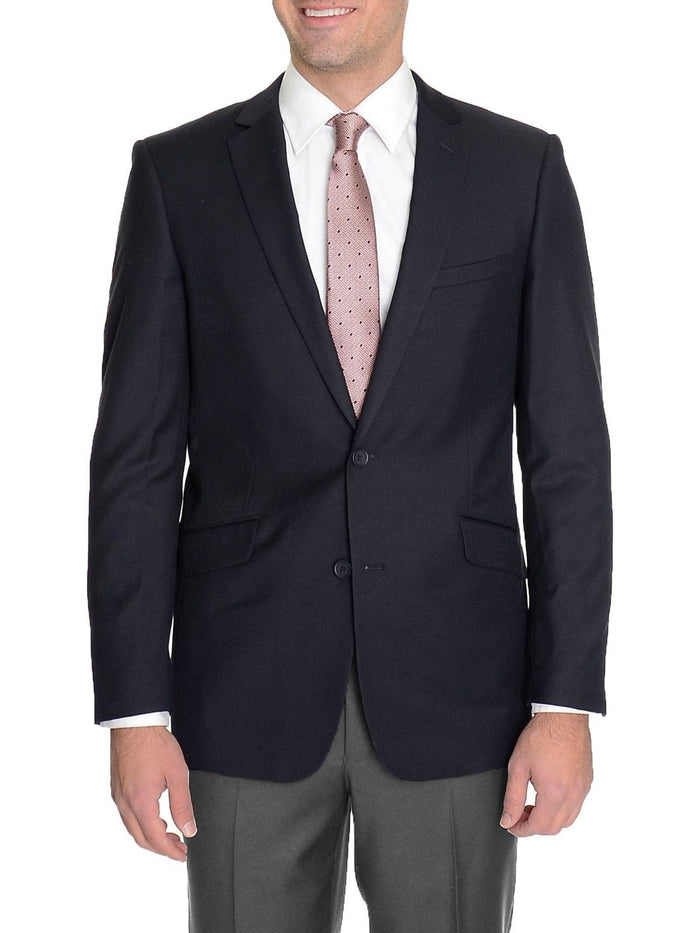navy blue two button men's blazer