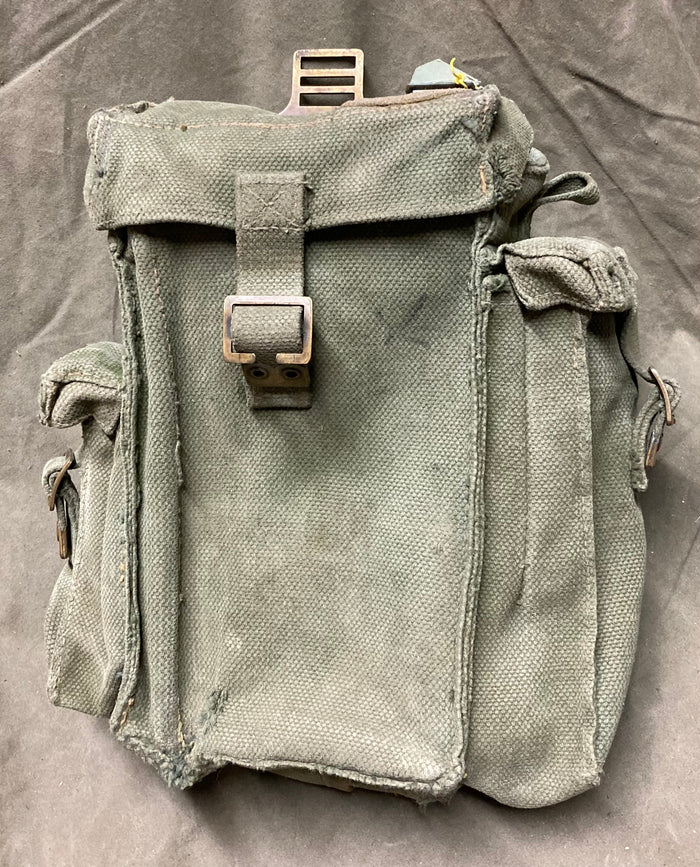 Danish Military PRC-26 Radio Pouch – Canvas or Rubberized Nylon, Belt & Backpack Carry, Cold War
