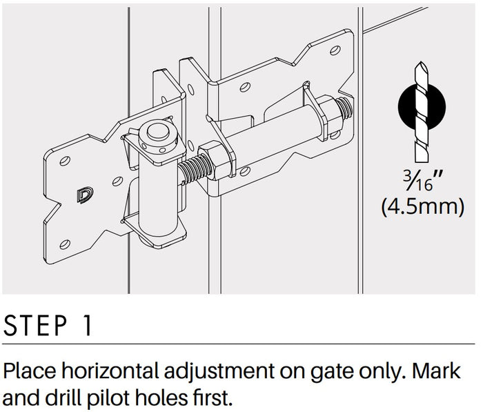 D&D - Hamptons pvc gate HINGE - BLACK - 2pk - Image 2