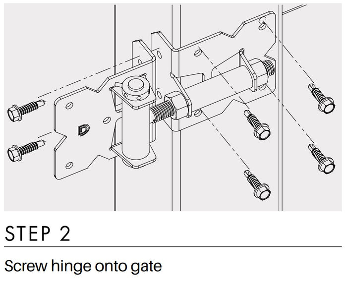 D&D - Hamptons pvc gate HINGE - BLACK - 2pk - Image 3