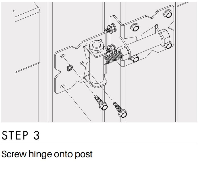 D&D - Hamptons pvc gate HINGE - BLACK - 2pk - Image 4