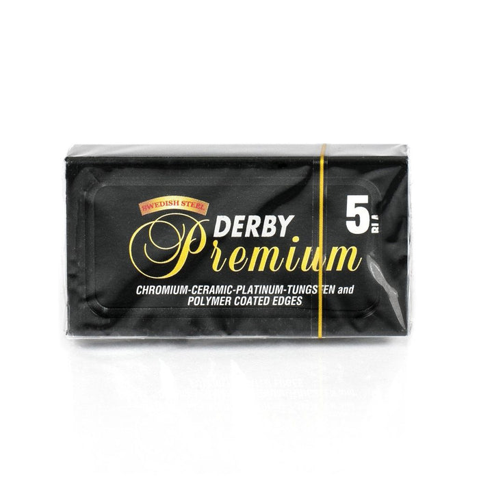 Derby Premium Double-Edge Stainless Safety Razor Blades, 5 blades