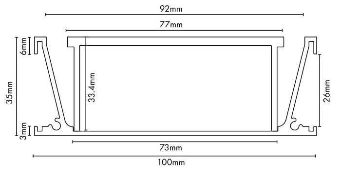 Drainlab - Linear Drain Slotted Grate - 1200mmL x 35mmH - Brushed Gold / Brass - Image 2